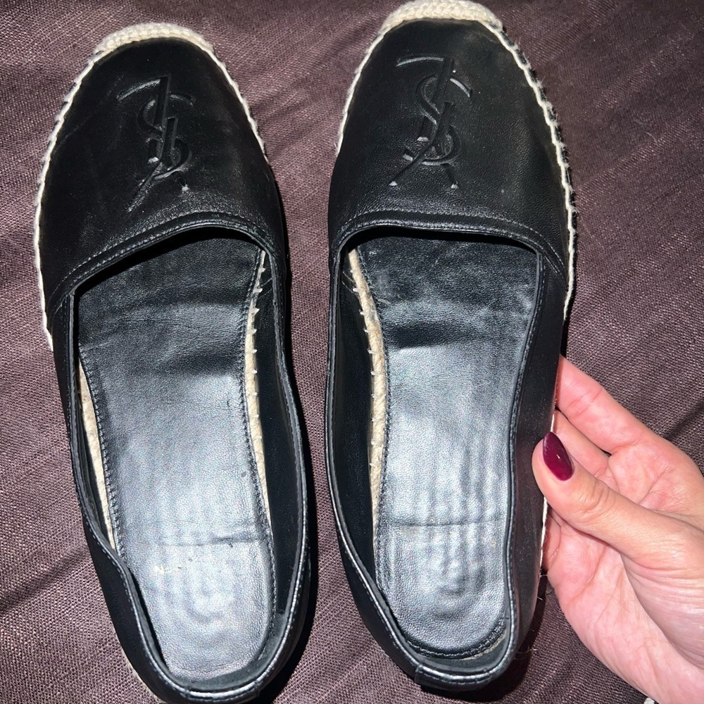 YSL Cassandre Slip-On Espadrilles (37)